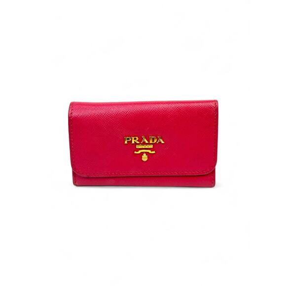 Prada Vintage Y2K Saffiano Leather Key Case - Picture 1 of 6